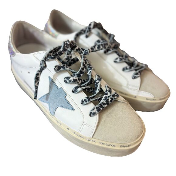 Golden Goose Shoes - AUTHENTIC Golden Goose Sneakers Sz 39 Hi-Star Classic With List White Light Blue